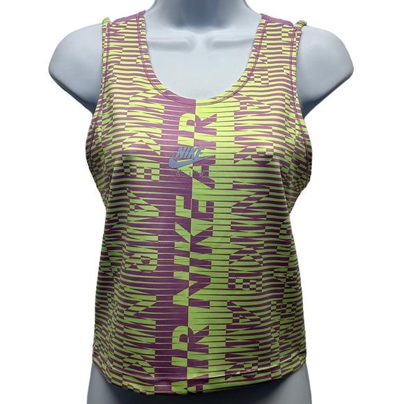 Nike Air Dri-Fit Women’s Sz Med Athletic Tank Top Green & Purple NWOT, V498 - Picture 1 of 14
